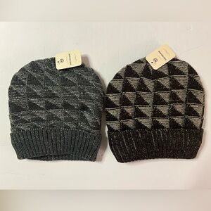 New With Tags Set of Two Fleece Lined Beanies